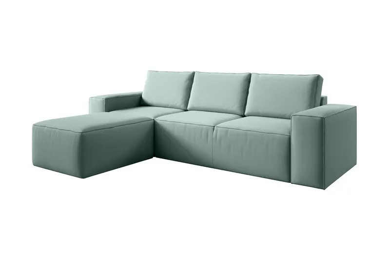 Kamli Bäddsoffa m. Divan med Förvaring, Turkos