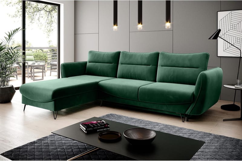 Lence Bäddsoffa m. Divan Förvaring - Grön - Möbler - Soffa - Bäddsoffa - Bäddsoffa divan