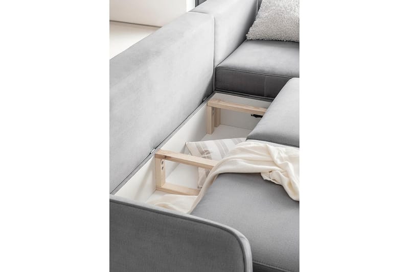 Lence Bäddsoffa m. Divan Förvaring - Ljusrosa - Möbler - Soffa - Bäddsoffa - Bäddsoffa divan