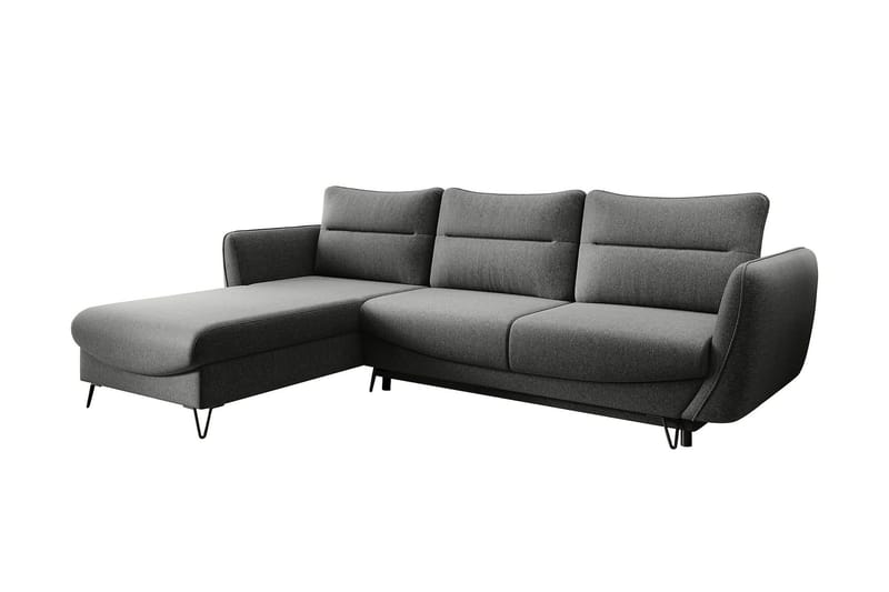 Lence Bäddsoffa m. Divan Förvaring, Mörkgrå