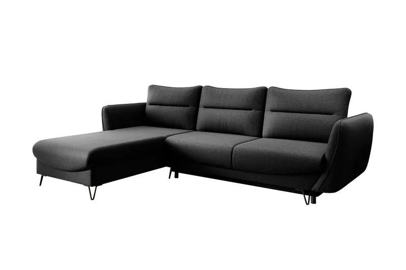 Lence Bäddsoffa m. Divan Förvaring, Svart
