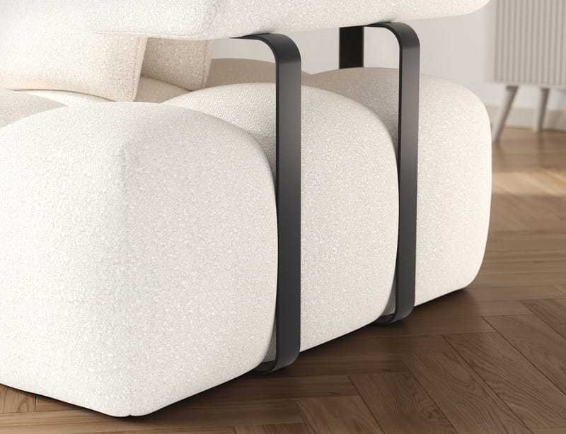 Levvi 3-sits Bubblig Bäddsoffa med Divan Vänster - Jaffray 01 - Möbler - Soffa - Bäddsoffa - Bäddsoffa divan