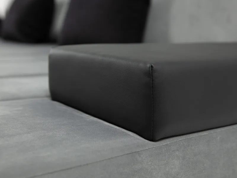 Naoma 4-sits Bäddsoffa divan höger med förvaring - grå - Möbler - Soffa - Bäddsoffa - Bäddsoffa divan