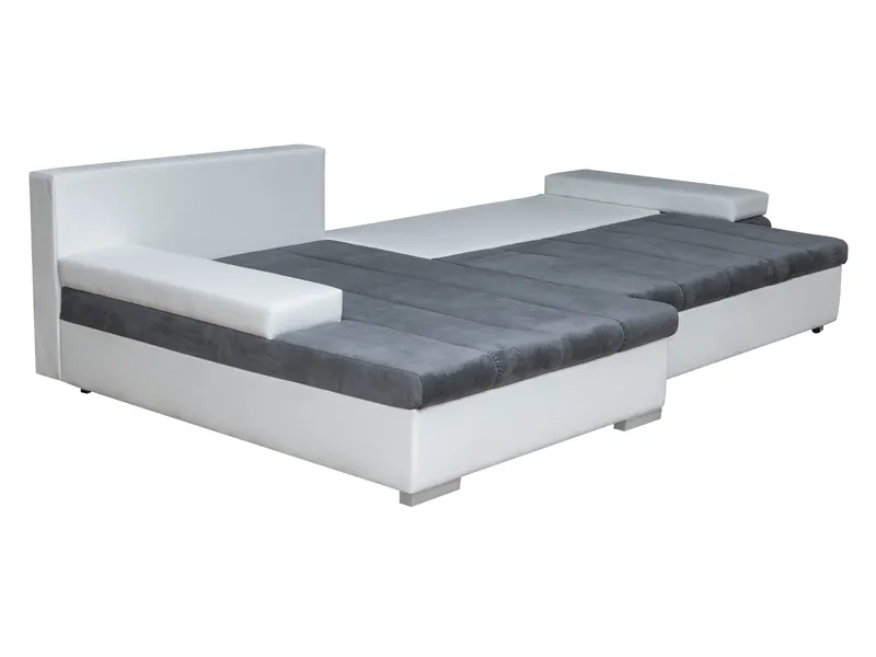 Naoma 4-sits Bäddsoffa divan höger med förvaring - grå - Möbler - Soffa - Bäddsoffa - Bäddsoffa divan