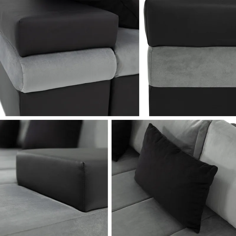 Naoma 4-sits Bäddsoffa divan vänster med förvaring - Möbler - Soffa - Bäddsoffa - Bäddsoffa divan