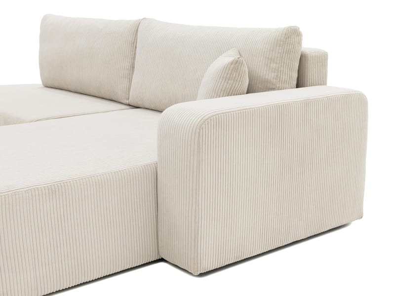 Pryda 4-sits Bäddsoffa divan vänster med förvaring - brun - Möbler - Soffa - Bäddsoffa - Bäddsoffa divan