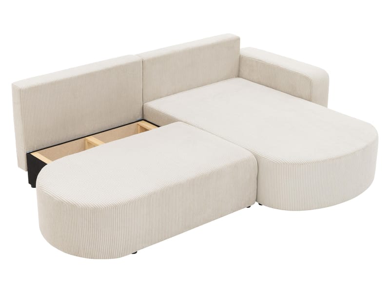 Pryda 4-sits Bäddsoffa divan vänster med förvaring - brun - Möbler - Soffa - Bäddsoffa - Bäddsoffa divan