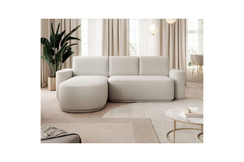 Sektionssoffa Eltap Aurumm 285x92x180 cm - Amore 01, Vit, Vänster - Möbler - Soffa - Bäddsoffa - Bäddsoffa divan
