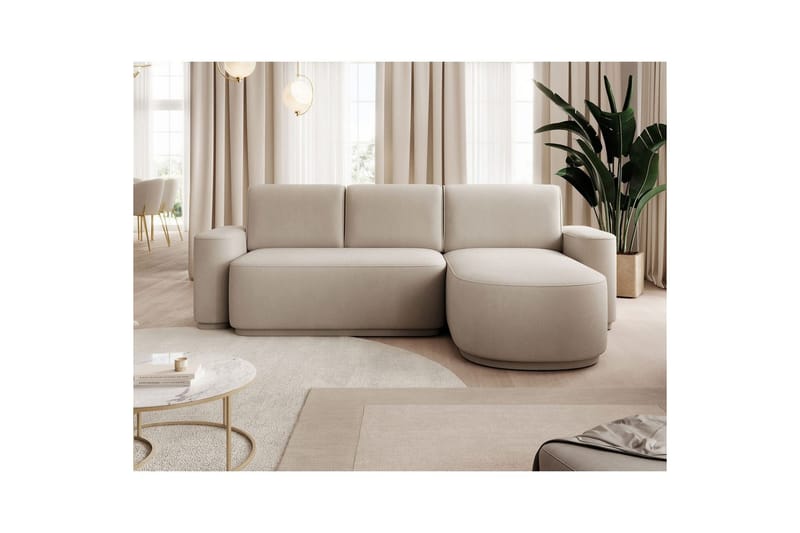 Sektionssoffa Eltap Aurumm 285x92x180 cm - Amore 18, Beige, Höger - Möbler - Soffa - Bäddsoffa - Bäddsoffa divan