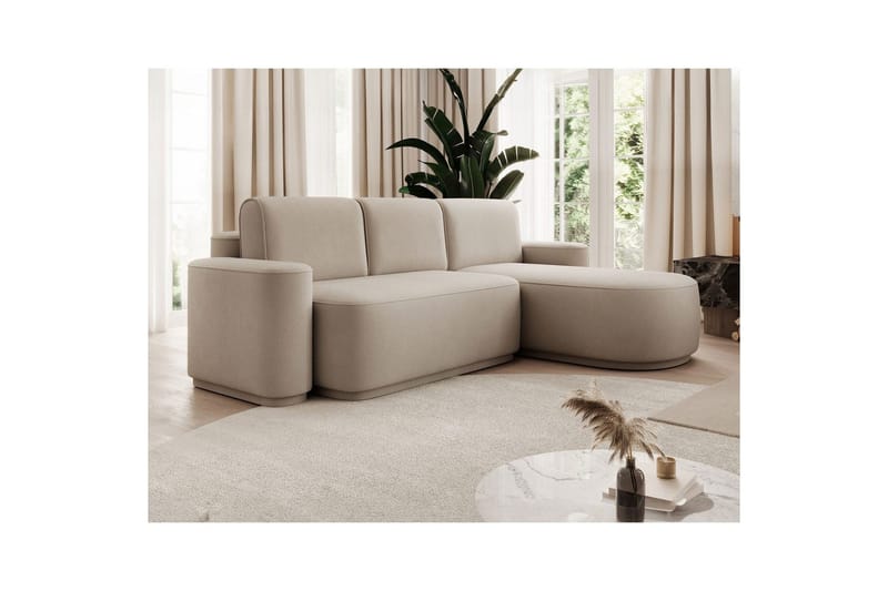 Sektionssoffa Eltap Aurumm 285x92x180 cm - Amore 18, Beige, Höger - Möbler - Soffa - Bäddsoffa - Bäddsoffa divan
