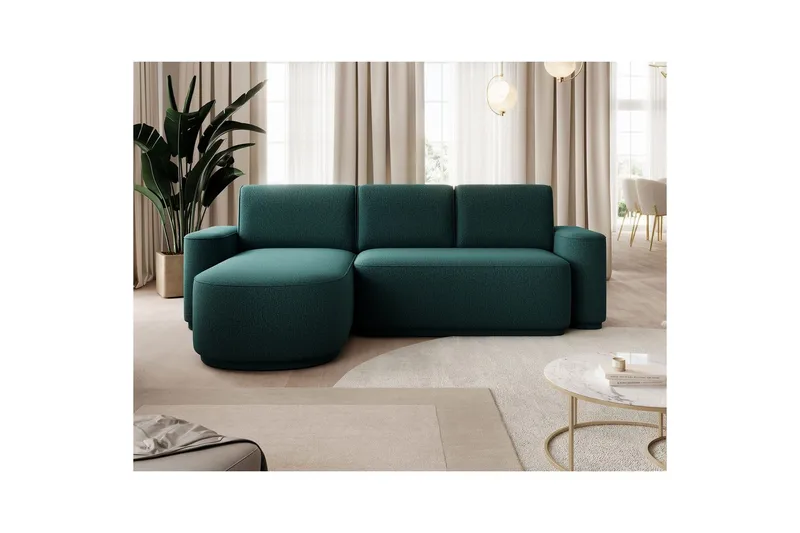 Sektionssoffa Eltap Aurumm 285x92x180 cm - Enjoy 35, Grön, Vänster - Möbler - Soffa - Bäddsoffa - Bäddsoffa divan