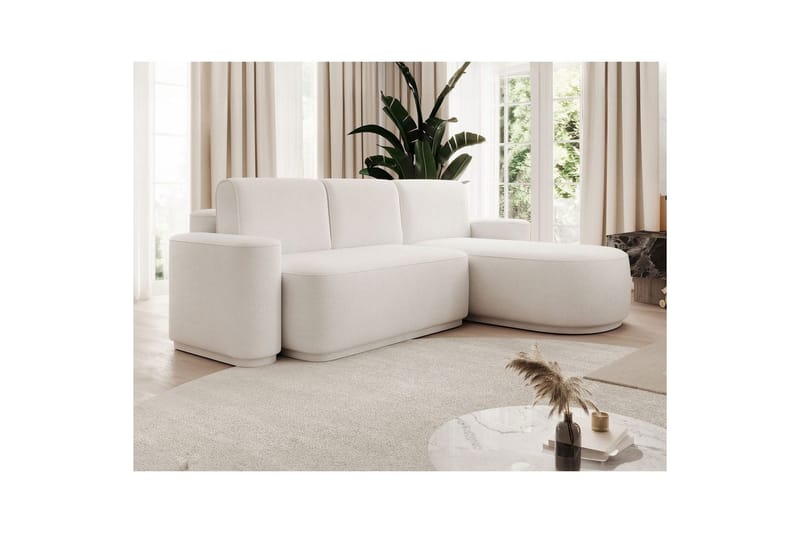 Sektionssoffa Eltap Aurumm 285x92x180 cm - Paolli 01 Vit, Höger - Möbler - Soffa - Bäddsoffa - Bäddsoffa divan