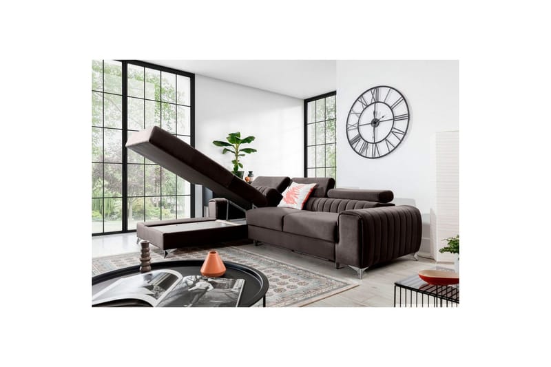 Sektionssoffa Eltap Grayson 278x205x92 cm - Velvetmat 22, Vänster - Möbler - Soffa - Bäddsoffa - Bäddsoffa divan