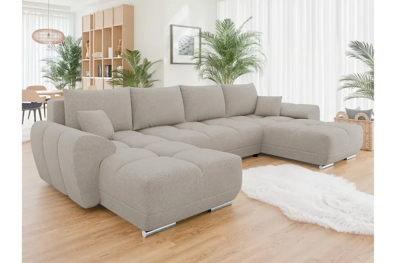 Simerly Bäddsoffa Dubbeldivan 4-sits - Beige - Möbler - Soffa - Bäddsoffa - Bäddsoffa divan
