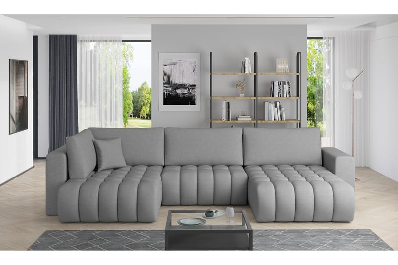 Yorktown U-bäddsoffa Divan Höger, Svart