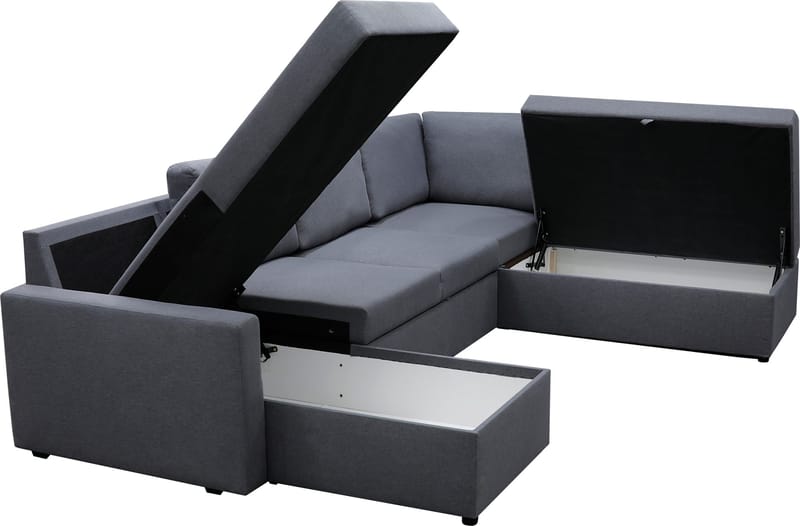 Bäddsoffa Dream U-form - Mörkgrå - Möbler - Soffa - Bäddsoffa