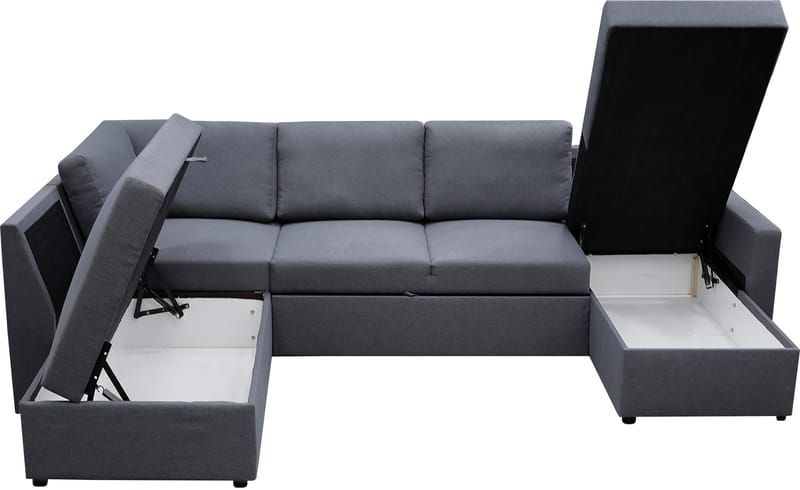 Bäddsoffa Dream U-form - Mörkgrå - Möbler - Soffa - Bäddsoffa