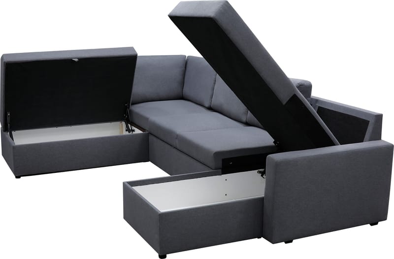 Bäddsoffa Dream U-form - Mörkgrå - Möbler - Soffa - Bäddsoffa