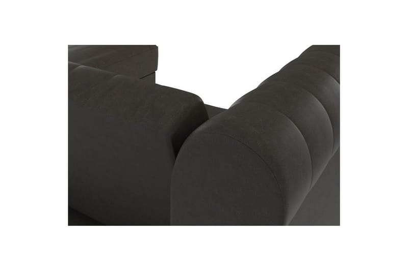 Bäddsoffa Felix 241x154x83 cm, Antracit, Mikrofiber/Trä/Metall - 241x154x83 cm, Antracit, Mikrofiber/Trä/Metall - Möbler - Soffa - Bäddsoffa
