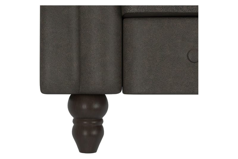 Bäddsoffa Felix 241x154x83 cm, Antracit, Mikrofiber/Trä/Metall - 241x154x83 cm, Antracit, Mikrofiber/Trä/Metall - Möbler - Soffa - Bäddsoffa