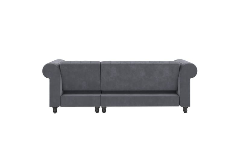 Bäddsoffa Felix 241x154x83 cm, Antracit, Sammet - 241x154x83 cm, Antracit, Sammet - Möbler - Soffa - Bäddsoffa
