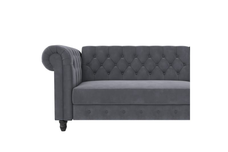 Bäddsoffa Felix 241x154x83 cm, Antracit, Sammet - 241x154x83 cm, Antracit, Sammet - Möbler - Soffa - Bäddsoffa