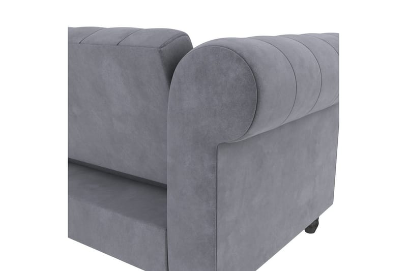 Bäddsoffa Felix 241x154x83 cm, Antracit, Sammet - 241x154x83 cm, Antracit, Sammet - Möbler - Soffa - Bäddsoffa