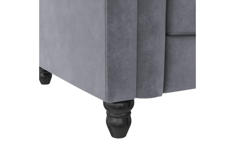 Bäddsoffa Felix 241x154x83 cm, Antracit, Sammet - 241x154x83 cm, Antracit, Sammet - Möbler - Soffa - Bäddsoffa