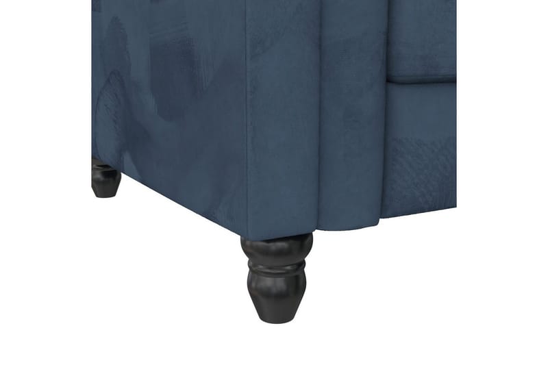 Bäddsoffa Felix 241x154x83 cm, Blå, Sammet/Trä/Metall - 241x154x83 cm, Blå, Sammet/Trä/Metall - Möbler - Soffa - Bäddsoffa