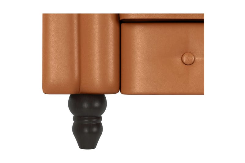 Bäddsoffa Felix 241x154x83 cm, Cognac, PU/trä/metall - 241x154x83 cm, Cognac, PU/trä/metall - Möbler - Soffa - Bäddsoffa