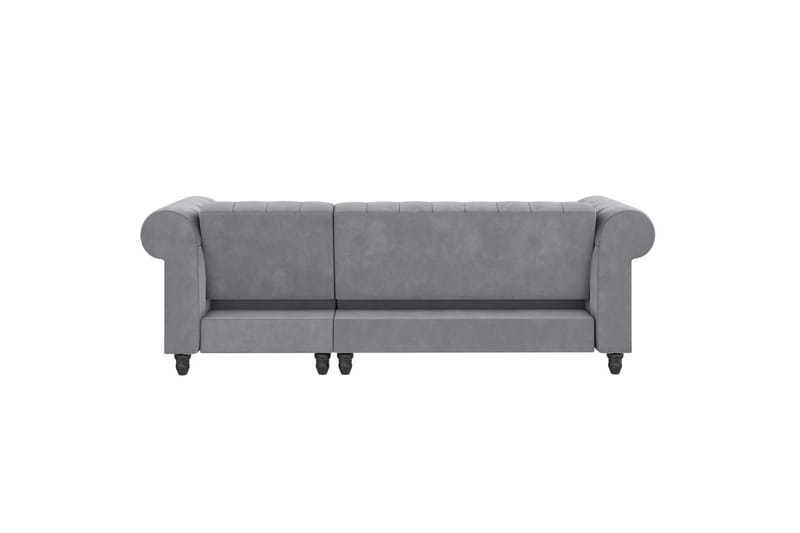 Bäddsoffa Felix 241x154x83 cm, Ljusgrå, Sammet - 241x154x83 cm, Ljusgrå, Sammet - Möbler - Soffa - Bäddsoffa