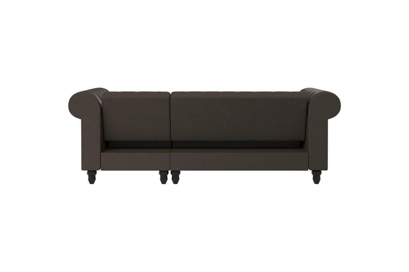 Bäddsoffa Felix 241x154x83 cm, Mörkbrun, Mikrofiber/Trä/Metall - 241x154x83 cm, Mörkbrun, Mikrofiber/Trä/Metall - Möbler - Soffa - Bäddsoffa