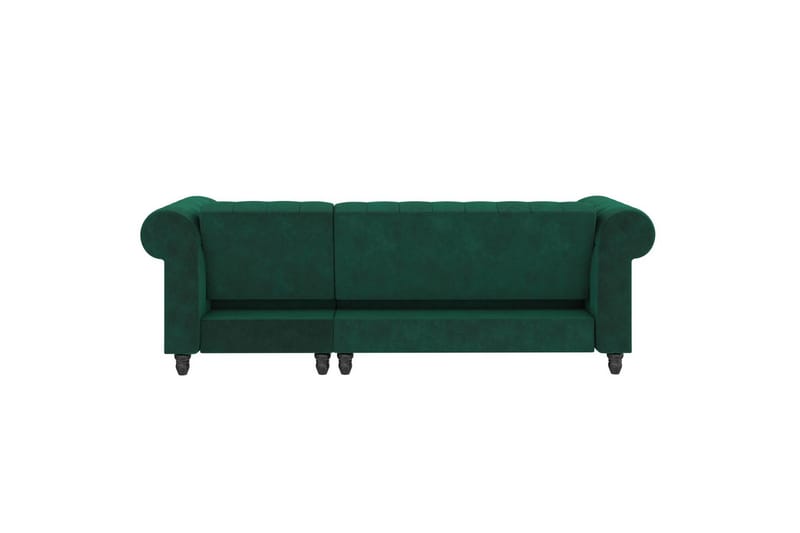 Bäddsoffa Felix 241x154x83 cm, Mörkgrön, Sammet - 241x154x83 cm, Mörkgrön, Sammet - Möbler - Soffa - Bäddsoffa