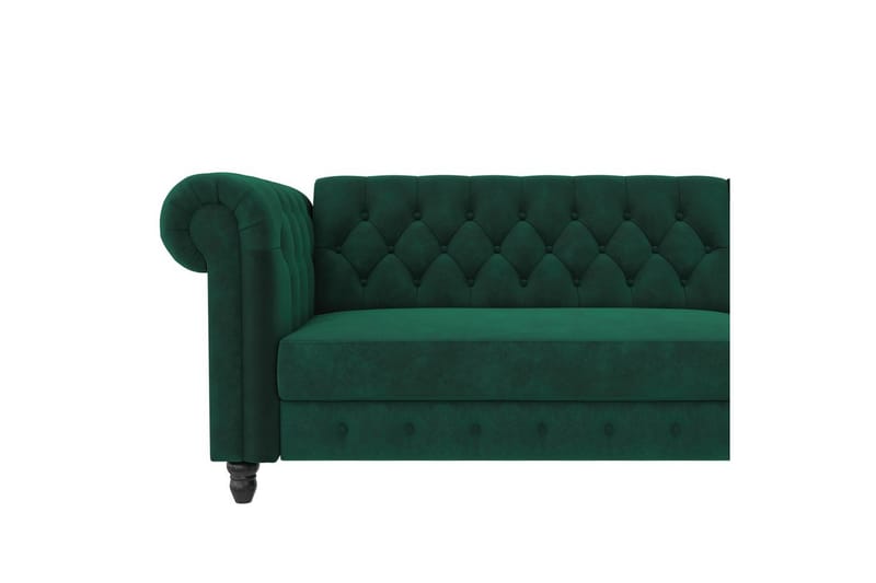 Bäddsoffa Felix 241x154x83 cm, Mörkgrön, Sammet - 241x154x83 cm, Mörkgrön, Sammet - Möbler - Soffa - Bäddsoffa