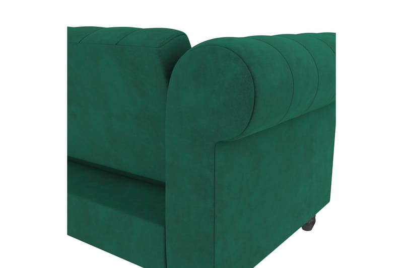 Bäddsoffa Felix 241x154x83 cm, Mörkgrön, Sammet - 241x154x83 cm, Mörkgrön, Sammet - Möbler - Soffa - Bäddsoffa