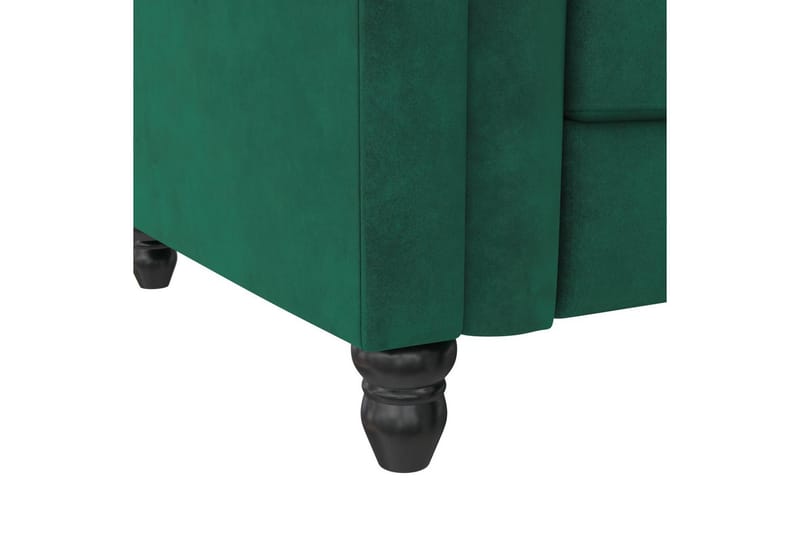 Bäddsoffa Felix 241x154x83 cm, Mörkgrön, Sammet - 241x154x83 cm, Mörkgrön, Sammet - Möbler - Soffa - Bäddsoffa