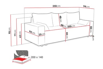 Bäddsoffa - Grå - Möbler - Soffa - Bäddsoffa