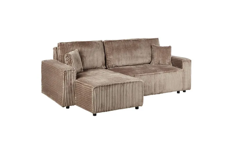 Bäddsoffa Högervänd Abacka - Brun, Svart - Möbler - Soffa - Bäddsoffa