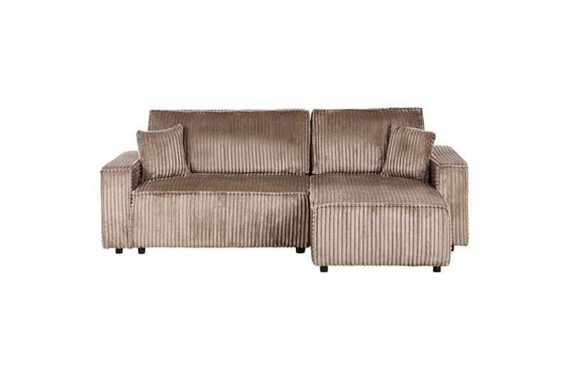 Bäddsoffa Högervänd Abacka - Brun, Svart - Möbler - Soffa - Bäddsoffa