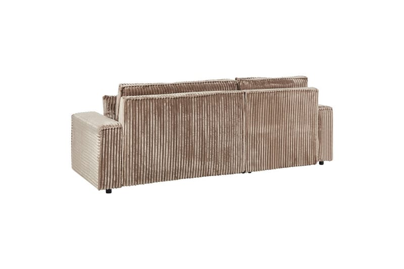 Bäddsoffa Högervänd Abacka - Brun, Svart - Möbler - Soffa - Bäddsoffa