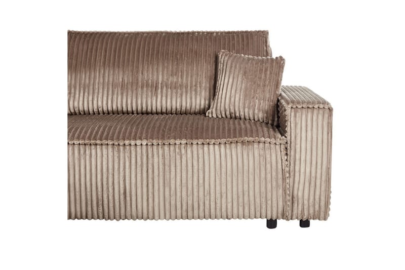 Bäddsoffa Högervänd Abacka - Brun, Svart - Möbler - Soffa - Bäddsoffa