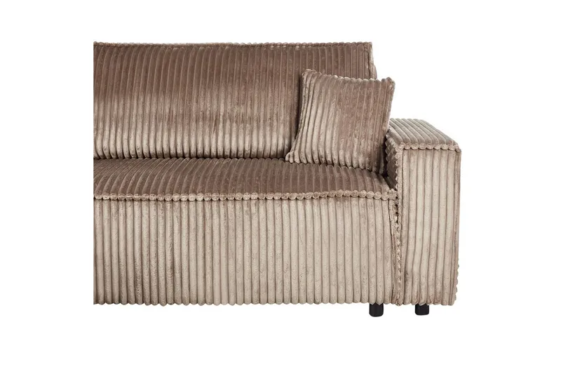 Bäddsoffa Högervänd Abacka - Brun, Svart - Möbler - Soffa - Bäddsoffa