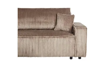 Bäddsoffa Högervänd Abacka - Brun, Svart - Möbler - Soffa - Bäddsoffa