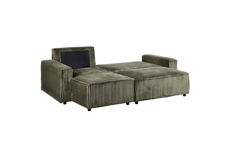 Bäddsoffa Högervänd Abacka - Grön, Svart - Möbler - Soffa - Bäddsoffa