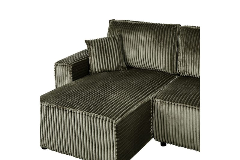 Bäddsoffa Högervänd Abacka - Grön, Svart - Möbler - Soffa - Bäddsoffa