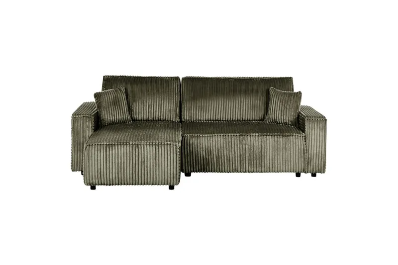 Bäddsoffa Högervänd Abacka - Grön, Svart - Möbler - Soffa - Bäddsoffa