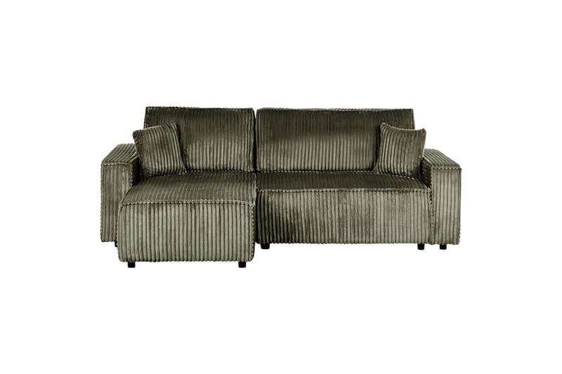 Bäddsoffa Högervänd Abacka - Grön, Svart - Möbler - Soffa - Bäddsoffa