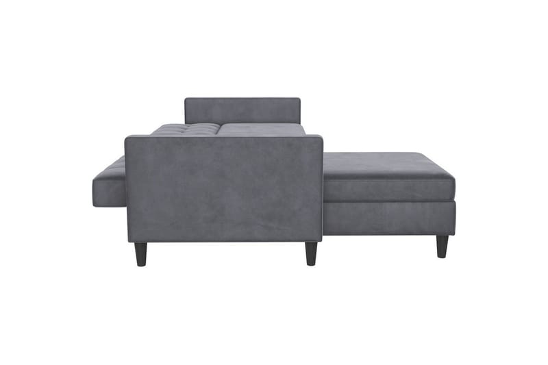 Bäddsoffa Hartford 213x153x82 cm, Antracit, Sammet - 213x153x82 cm, Antracit, Sammet - Möbler - Soffa - Bäddsoffa