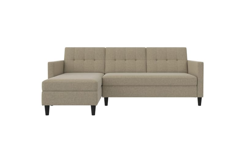 Bäddsoffa Hartford 213x153x82 cm, Cappuccino, Linnetyg Utseende (100% Polyester - 213x153x82 cm, Cappuccino, Linnetyg Utseende (100% Polyester - Möbler - Soffa - Bäddsoffa