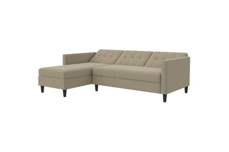 Bäddsoffa Hartford 213x153x82 cm, Cappuccino, Linnetyg Utseende (100% Polyester - 213x153x82 cm, Cappuccino, Linnetyg Utseende (100% Polyester - Möbler - Soffa - Bäddsoffa